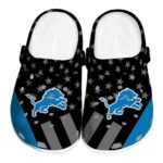 Detroit Lions Stellar Stripes Theme Crocs Best selling