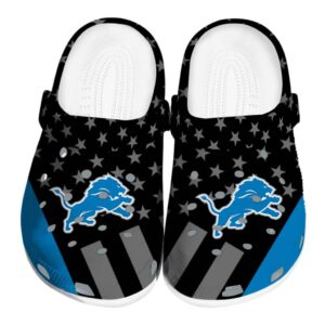 Detroit Lions Stellar Stripes Theme Crocs Best selling