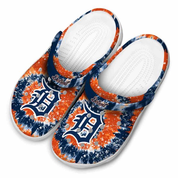 Detroit Tigers Radiant Burst Effect Crocs Trendy