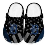 Detroit Tigers Stellar Stripes Theme Crocs Best selling