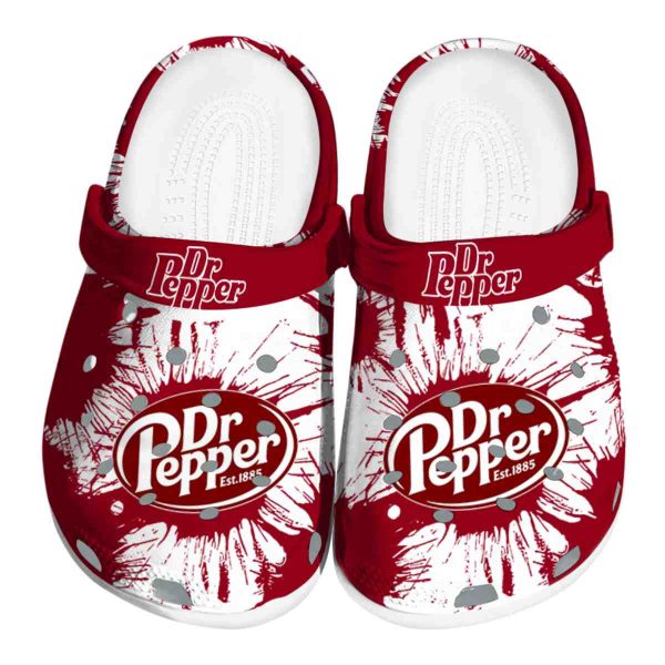 Dr Pepper Splatter Graphics Crocs Best selling