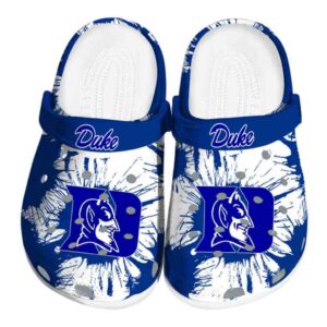 Duke Blue Devils Splatter Graphics Crocs Best selling