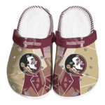Florida State Seminoles Geometric Background Crocs Best selling