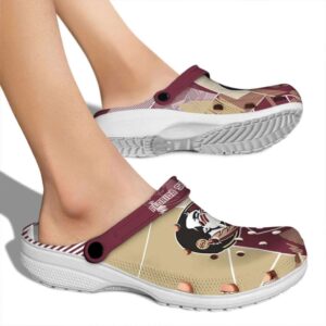 Florida State Seminoles Geometric Background Crocs High quality