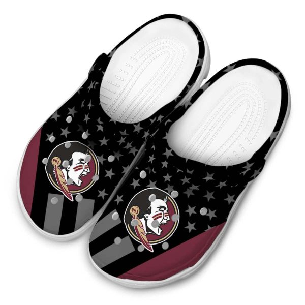 Florida State Seminoles Stellar Stripes Theme Crocs Trendy