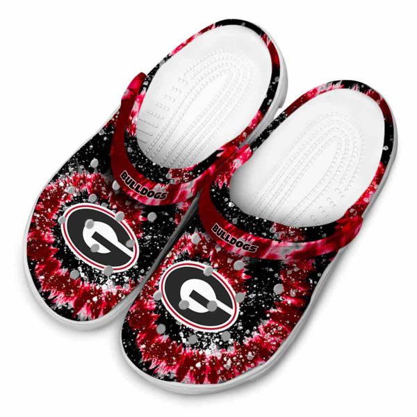 Georgia Bulldogs Radiant Burst Effect Crocs Trendy