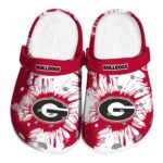 Georgia Bulldogs Splatter Graphics Crocs Best selling