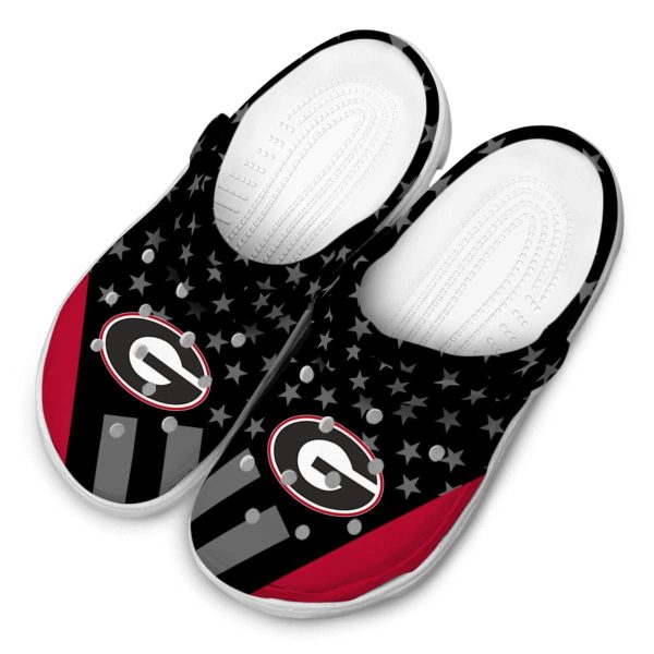 Georgia Bulldogs Stellar Stripes Theme Crocs Trendy