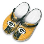 Green Bay Packers Geometric Background Crocs Best selling
