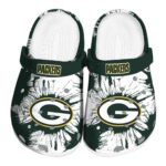 Green Bay Packers Splatter Graphics Crocs Best selling