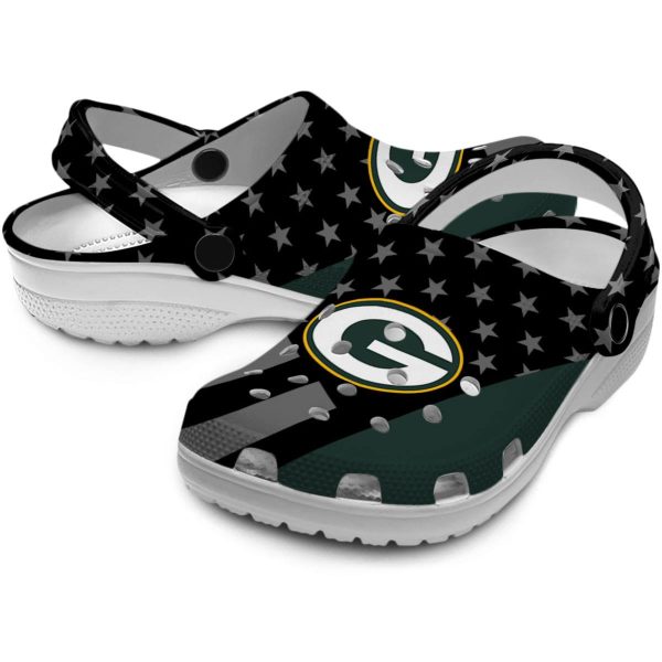 Green Bay Packers Stellar Stripes Theme Crocs Latest Model