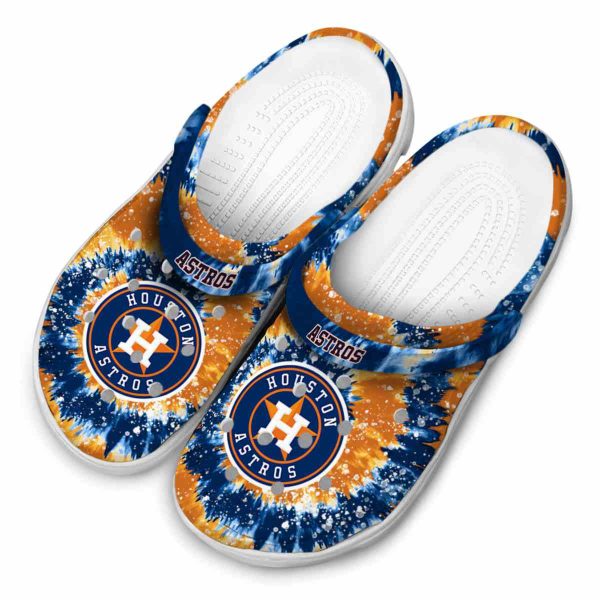 Houston Astros Radiant Burst Effect Crocs Trendy