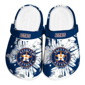 Houston Astros Splatter Graphics Crocs Best selling