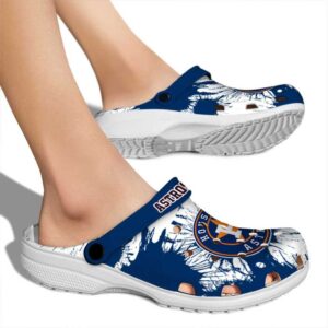 Houston Astros Splatter Graphics Crocs High quality