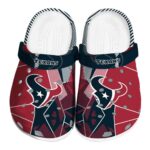 Houston Texans Geometric Background Crocs Best selling