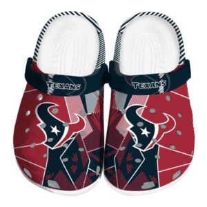 Houston Texans Geometric Background Crocs Best selling