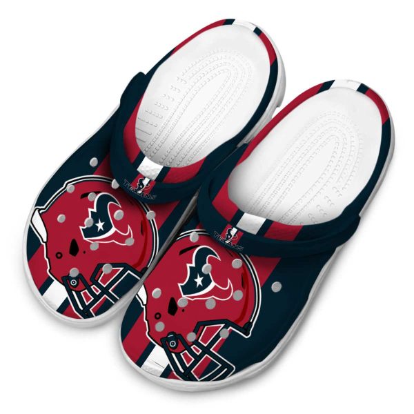 Houston Texans Helmet Stripes Crocs Trendy