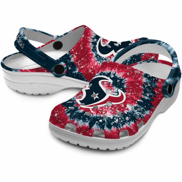 Houston Texans Radiant Burst Effect Crocs Latest Model