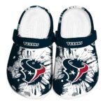 Houston Texans Splatter Graphics Crocs Best selling