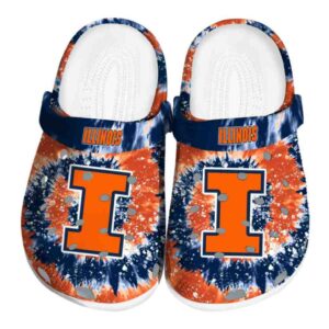 Illinois Fighting Illini Radiant Burst Effect Crocs Best selling