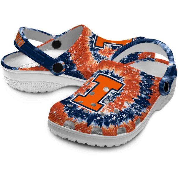 Illinois Fighting Illini Radiant Burst Effect Crocs Latest Model