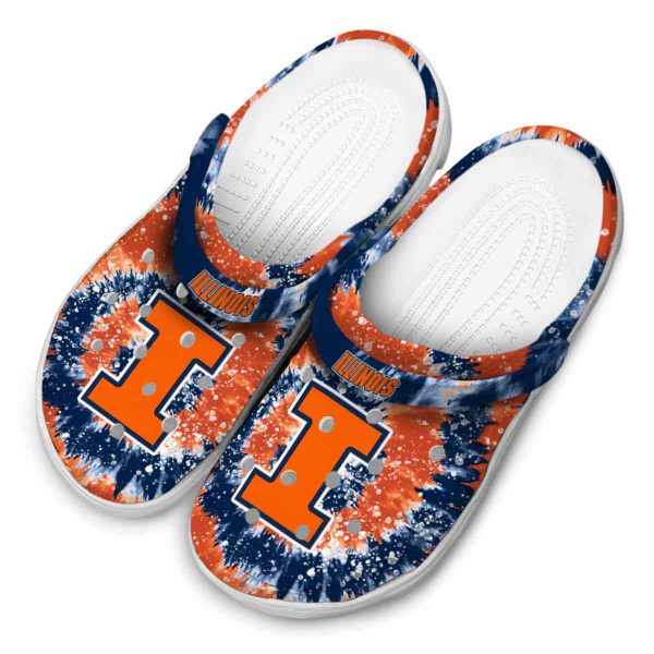 Illinois Fighting Illini Radiant Burst Effect Crocs Trendy