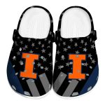 Illinois Fighting Illini Stellar Stripes Theme Crocs Best selling