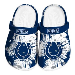 Indianapolis Colts Splatter Graphics Crocs Best selling
