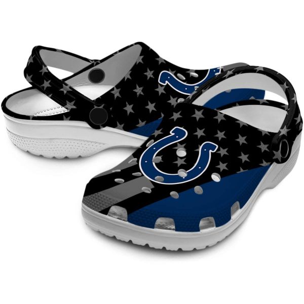 Indianapolis Colts Stellar Stripes Theme Crocs Latest Model