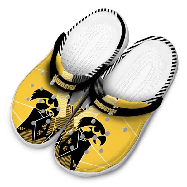 Iowa Hawkeyes Geometric Background Crocs Trendy