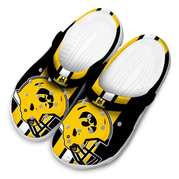 Iowa Hawkeyes Helmet Stripes Crocs Trendy