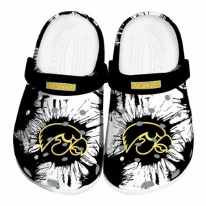 Iowa Hawkeyes Splatter Graphics Crocs Best selling