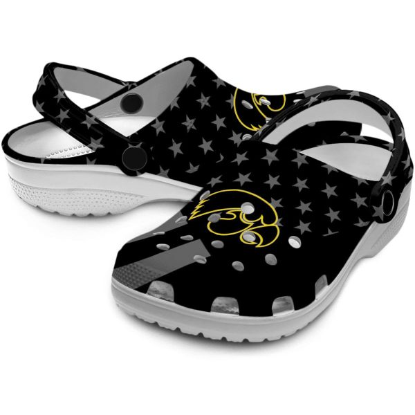 Iowa Hawkeyes Stellar Stripes Theme Crocs Latest Model