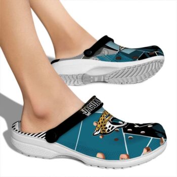 Jacksonville Jaguars Geometric Background Crocs High quality