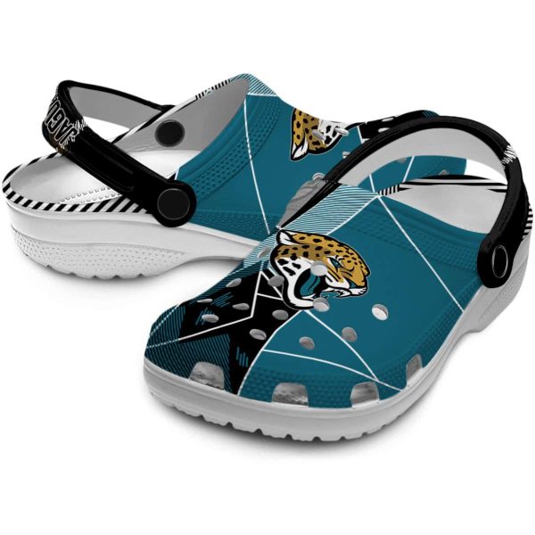 Jacksonville Jaguars Geometric Background Crocs Latest Model