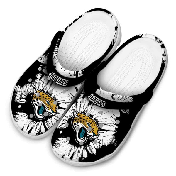 Jacksonville Jaguars Splatter Graphics Crocs Trendy