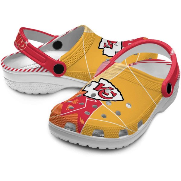 Kansas City Chiefs Geometric Background Crocs Latest Model
