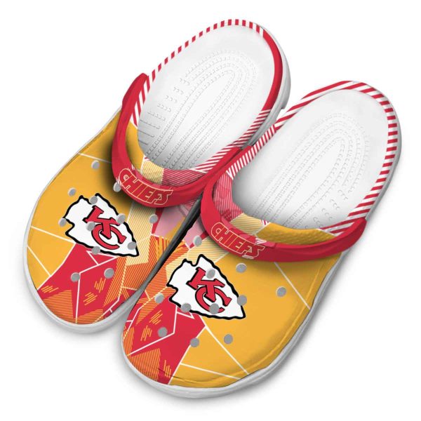 Kansas City Chiefs Geometric Background Crocs Trendy