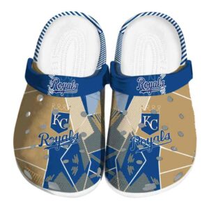 Kansas City Royals Geometric Background Crocs Best selling