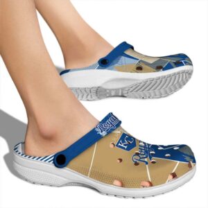 Kansas City Royals Geometric Background Crocs High quality