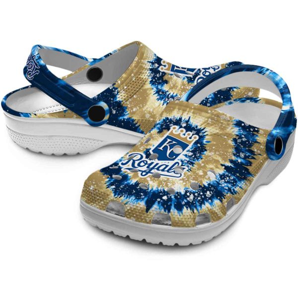 Kansas City Royals Radiant Burst Effect Crocs Latest Model