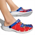 Kansas Jayhawks Geometric Background Crocs Best selling 1