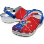 Kansas Jayhawks Geometric Background Crocs Best selling 1