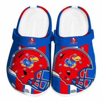 Kansas Jayhawks Helmet Stripes Crocs Best selling