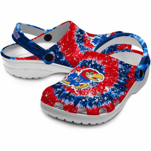 Kansas Jayhawks Radiant Burst Effect Crocs Latest Model