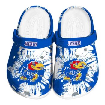 Kansas Jayhawks Splatter Graphics Crocs Best selling