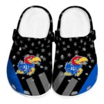 Kansas Jayhawks Stellar Stripes Theme Crocs Best selling