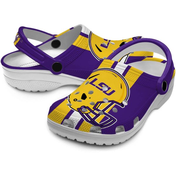 LSU Tigers Helmet Stripes Crocs Latest Model