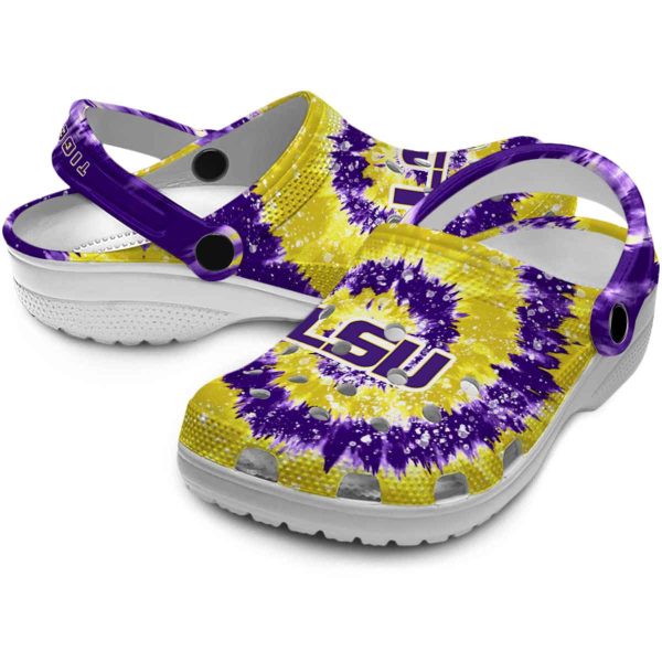 LSU Tigers Radiant Burst Effect Crocs Latest Model