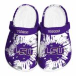 LSU Tigers Splatter Graphics Crocs Best selling